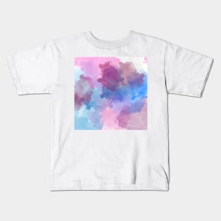 Blue and Lavender Watercolors Kids T-Shirt
